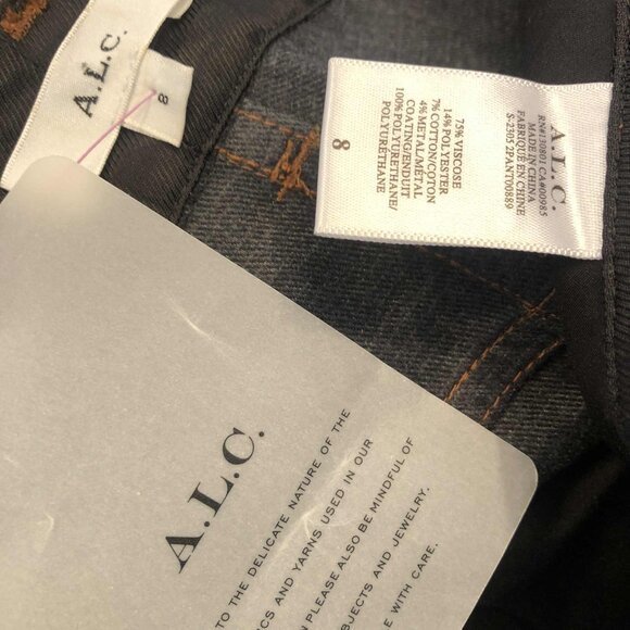 NWT A.L.C. Freddie Faux Leather Pant Boot Cut Cognac 8 MSRP $395 - Picture 7 of 7